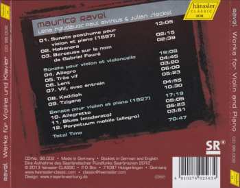 CD Maurice Ravel: Complete Works For Violin And Piano / Sonata For Violin And Violoncello