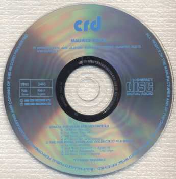 CD Maurice Ravel: Introduction & Allegro 🞄 Piano Trio 🞄 Sonata For Violin & Cello