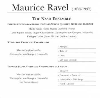 CD Maurice Ravel: Introduction & Allegro 🞄 Piano Trio 🞄 Sonata For Violin & Cello