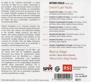 CD Antonio Vivaldi: Concerti Per Flauto