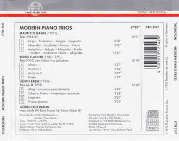 CD Boris Blacher: Modern Piano Trios