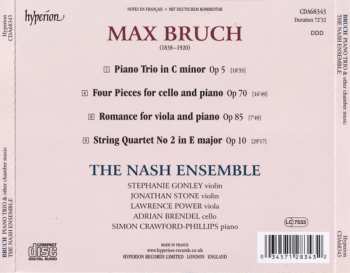 CD Max Bruch: String Quartet No 2 Op 10 / Romance Op. 85 / Four Pieces / Piano Trio Op 5