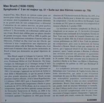 CD Max Bruch: Symphony No. 3 / Suite On Russian Themes