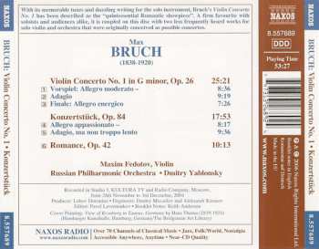 CD Max Bruch: Violin Concerto No. 1 • Konzertstück • Romance