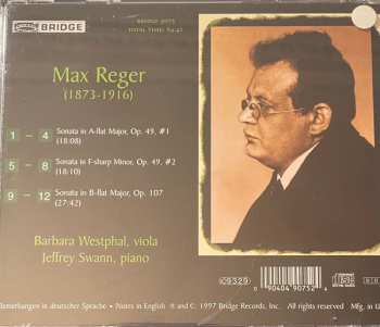 CD Max Reger: Sonatas For Viola And Piano