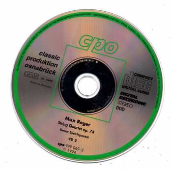 3CD Max Reger: Complete String Quartets