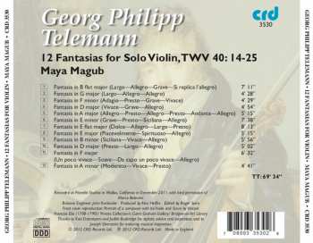 CD Georg Philipp Telemann: 12 Fantasias For Solo Violin, TWV 40: 14-25