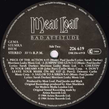 LP Meat Loaf: Bad Attitude