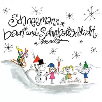 Schneemann Baun Und Schneeballschlacht