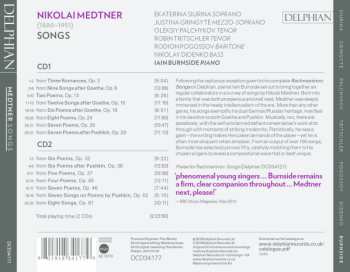 2CD Nikolai Medtner: Songs