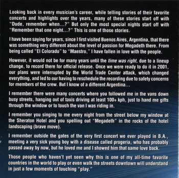 2CD Megadeth: That One Night: Live In Buenos Aires