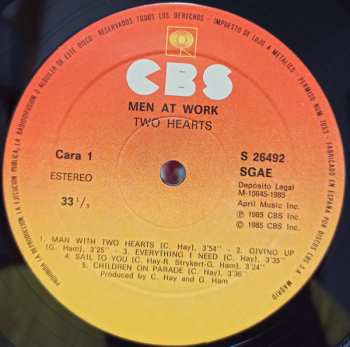 LP Men At Work: Two Hearts