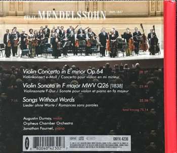 CD Felix Mendelssohn-Bartholdy: Violin Concerto - Sonata - Songs Without Words