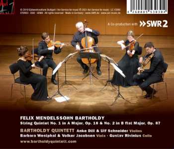 CD Felix Mendelssohn-Bartholdy: String Quintets