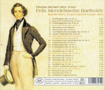 CD Felix Mendelssohn-Bartholdy: ﻿﻿Lieder Mit Und Ohne Worte (Songs With And Without Words)