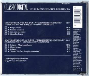 CD Felix Mendelssohn-Bartholdy: Symphonie Nr. 4 "Italienische Symphonie" & Symphonie Nr. 5 "Reformations-Symphonie"