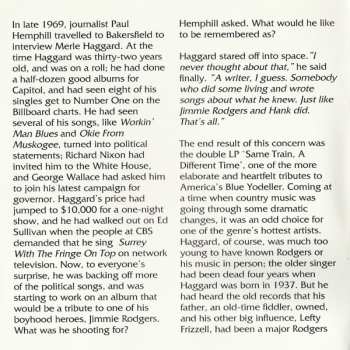 CD Merle Haggard: Same Train - A Different Time (A Tribute To Jimmie Rodgers)