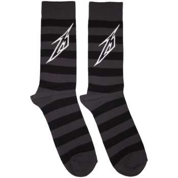 Merch Metallica: Metallica Unisex Ankle Socks: Lightning M (charcoal Grey) (uk Size 6 - 11) UK Size 6 - 11
