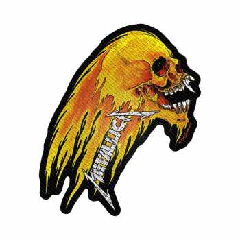 Merch Metallica: Nášivka Flaming Skull Cut-out 