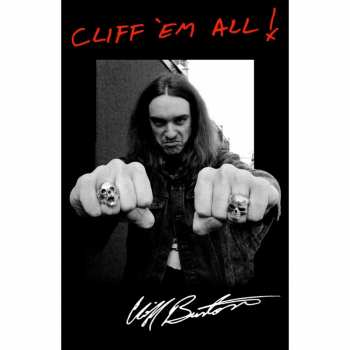 Merch Metallica: Textilný plagát Cliff 'em All