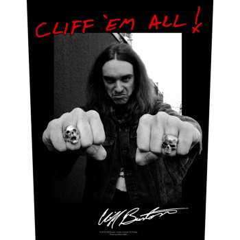 Merch Metallica: Nášivka na chrbát Cliff 'em All!
