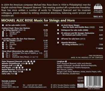 CD Michael Alec Rose: Chamber And Solo Works For Strings And Horn
