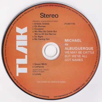 CD Michael d'Albuquerque: We May Be Cattle But We've All Got Names