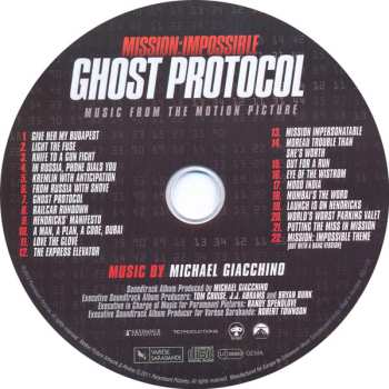 CD Michael Giacchino: Mission: Impossible – Ghost Protocol (Music From The Motion Picture)