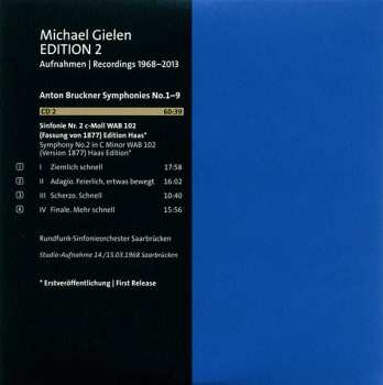 10CD/Box Set Anton Bruckner: Symphonies No.1-9, Michael Gielen Edition Vol. 2 1968-2013