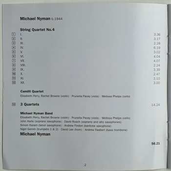 CD Michael Nyman: String Quartet No. 4 / 3 Quartets