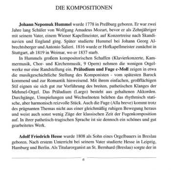 CD Michael Pohl: Die Mehmel-Orgel In Der Marienkirche Zu Greifswald