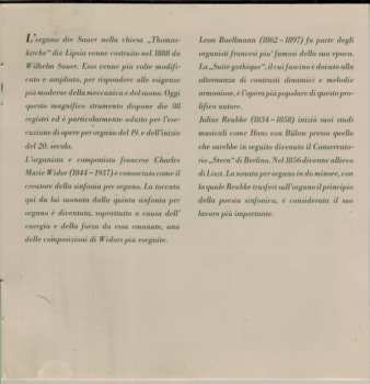 CD Michael Pohl: Die Sauerorgel Der Thomaskirche Leipzig - Michael Pohl Spielt Werke Von Widor, Boellmann Und Reubke