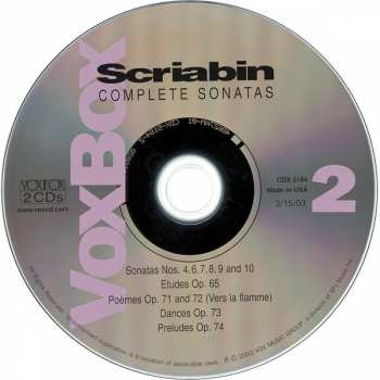 2CD Alexander Scriabine: Complete Sonatas