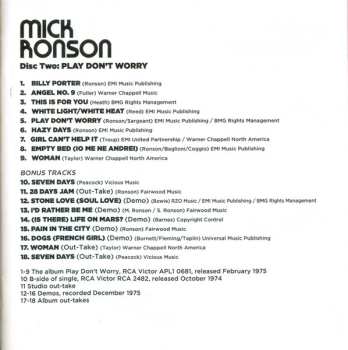 4CD/Box Set Mick Ronson: Only After Dark The Complete MainMan Recordings
