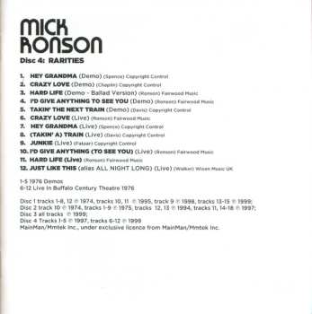4CD/Box Set Mick Ronson: Only After Dark The Complete MainMan Recordings