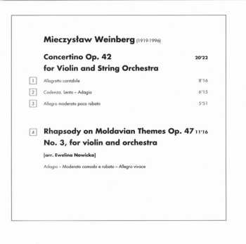 CD Mieczysław Weinberg: Violin Concerto Op. 42 ∙ Symphony No. 10 ∙ Rhapsody On Moldavian Themes