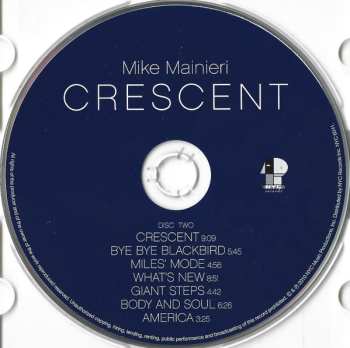 2CD Mike Mainieri: Crescent