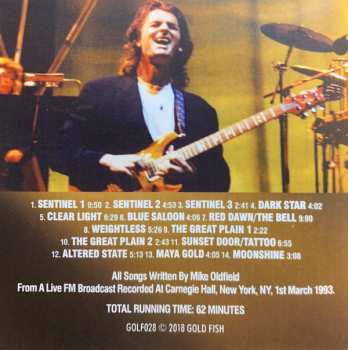 CD Mike Oldfield: Carnegie Hall 1993 (The New York Broadcast)