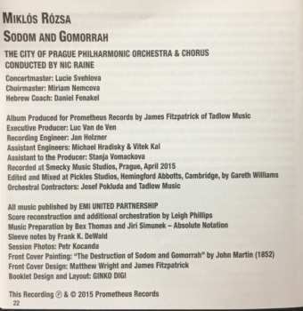 2CD Miklós Rózsa: Sodom And Gomorrah (World Premiere Recording Of The Complete Film Score)