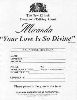 LP Miranda: (Your Love Is) So Divine