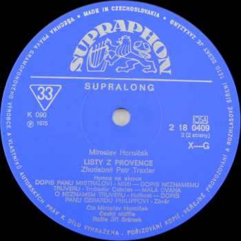 LP Miroslav Horníček: Listy Z Provence