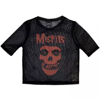 Dámske Crop Top Orange Logo Misfits & Skull