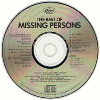 CD Missing Persons: The Best Of Missing Persons