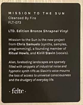 LP Mission To The Sun: Cleansed By Fire LTD | CLR