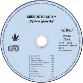 CD Missus Beastly: Space Guerilla