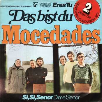 SP Mocedades: Das Bist Du (Eres Tu)