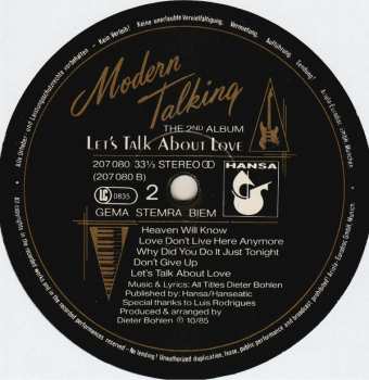 LP Modern Talking: Let's Talk About Love (The 2nd Album)