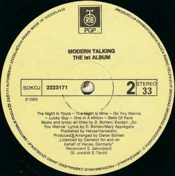 LP Modern Talking: The 1st Album
