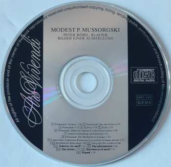 CD Peter Rösel: Bilder Einer Ausstellung = Pictures From An Exhibition / Fünf Klavierstücke = Five Pieces For Piano