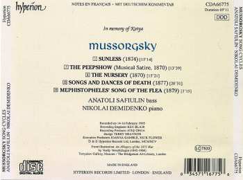 CD Modest Mussorgsky: Songs And Dances Of Death - Sunless - The Nursery - The Peepshow